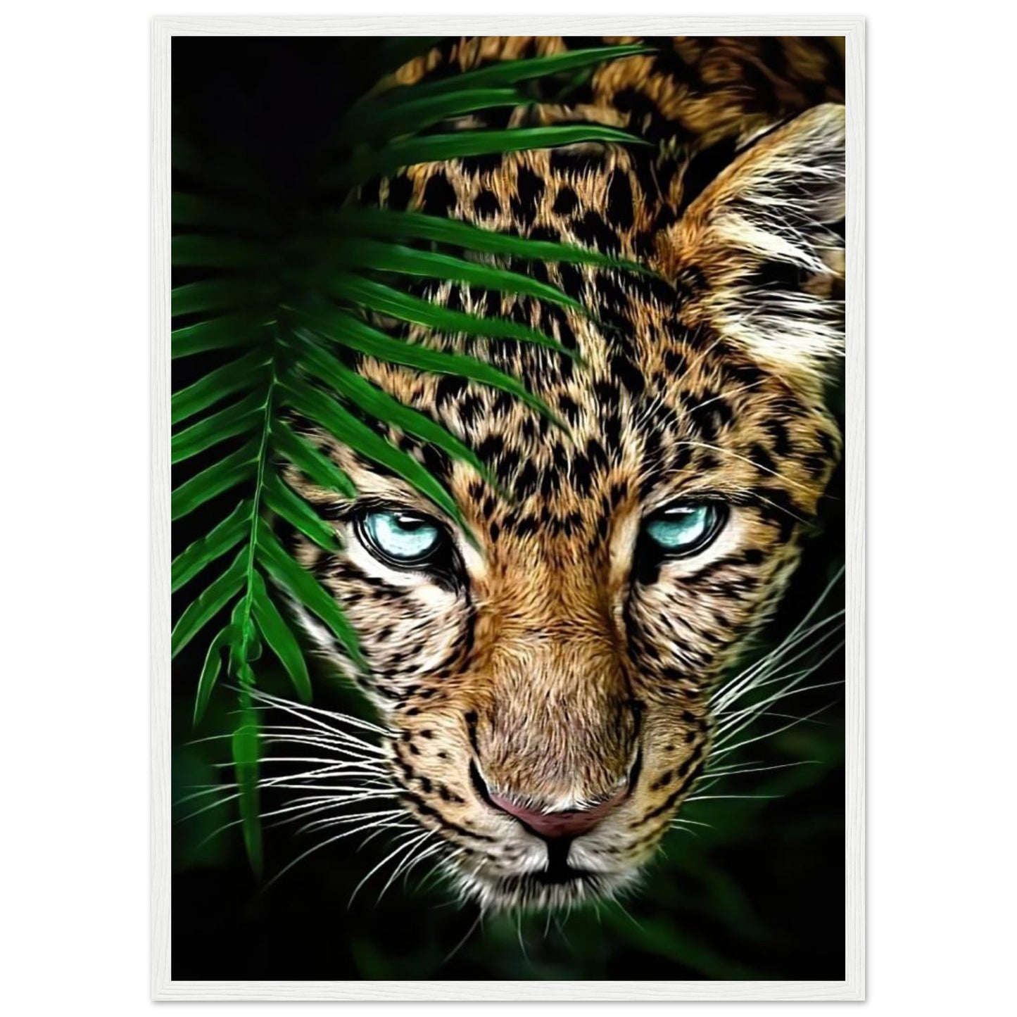 Leopard - Green Plant - Poster
