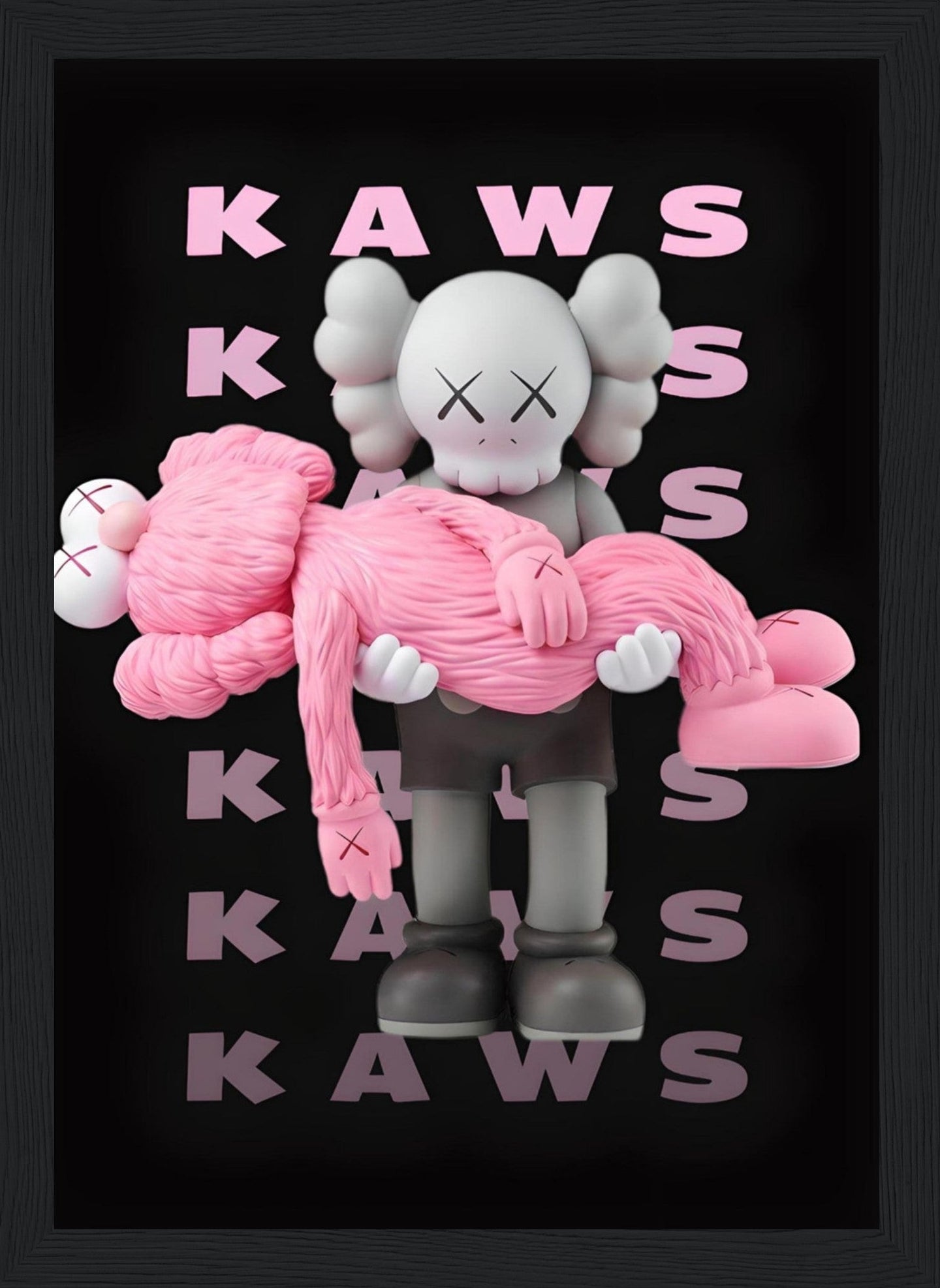 Pink Kaws - Death - Poster – Posters-4u