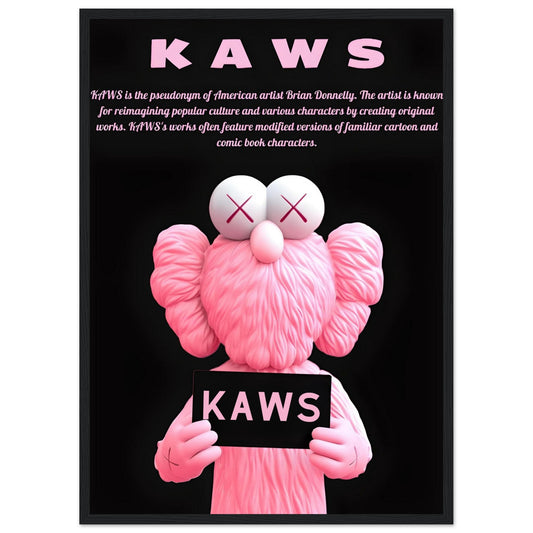 Pink Kaws - Sign -Poster