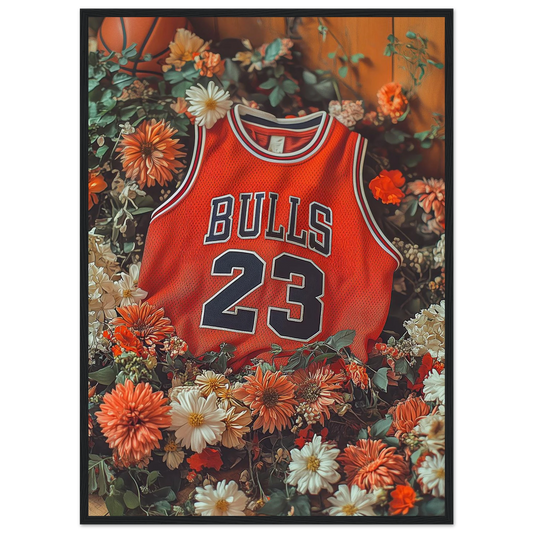Jordan 23 Red Floral Jersey – NBA – Poster