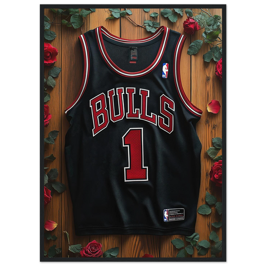 Derrick Rose 1 Floral Jersey – NBA – Poster