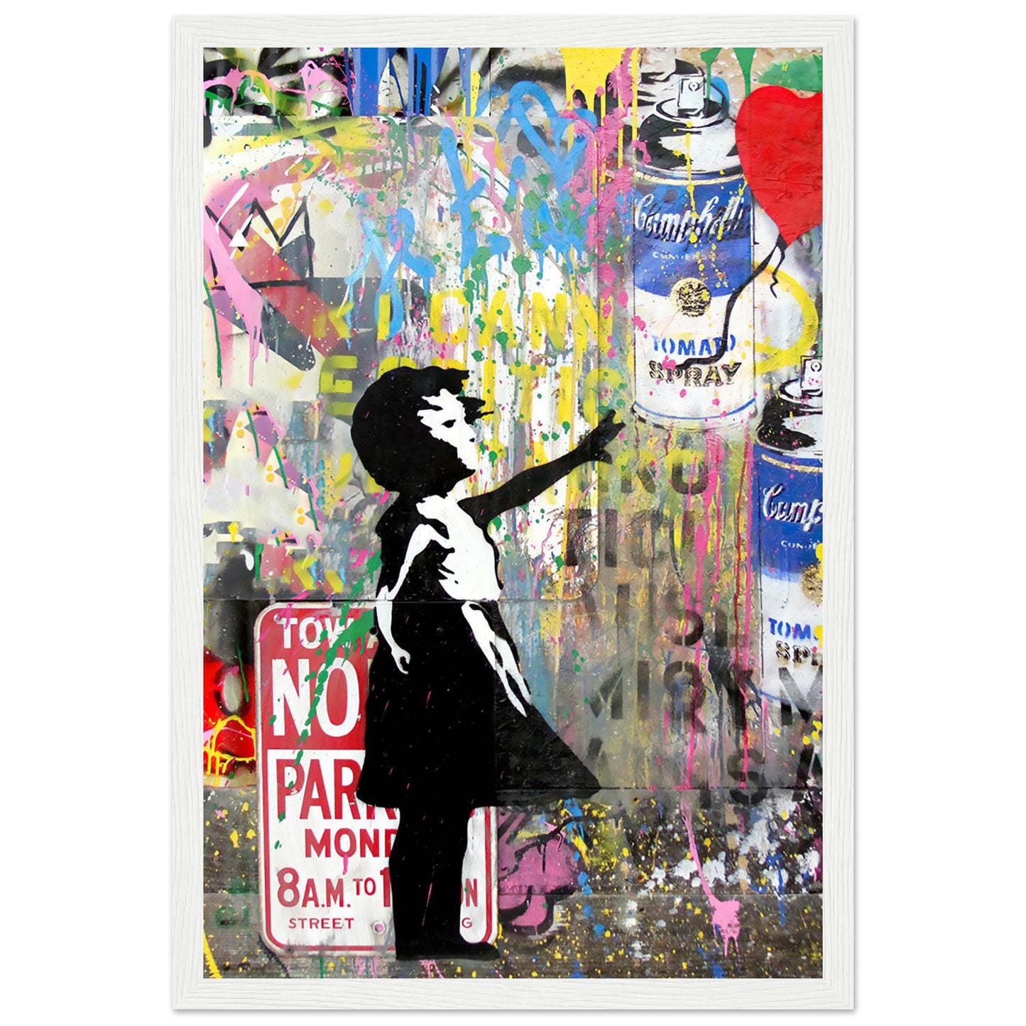 Girl with Balloon - Graffiti Art - Poster