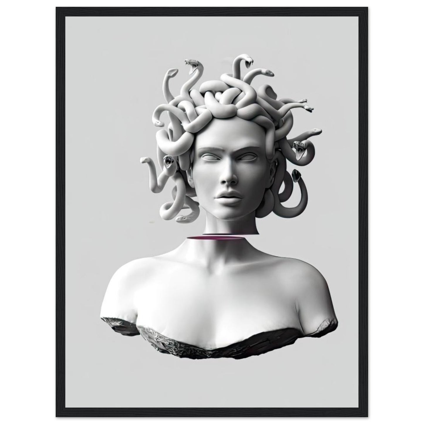 Medusa-Frau / Schwarz-Weiß