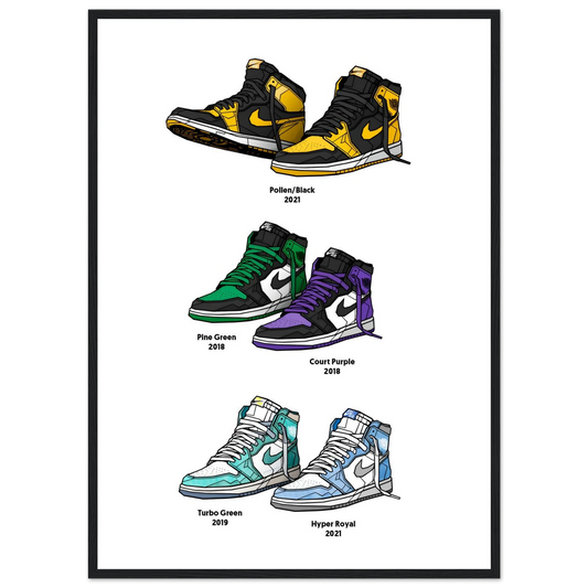 Jordan 1 Classic Colorways – Sneaker – Poster