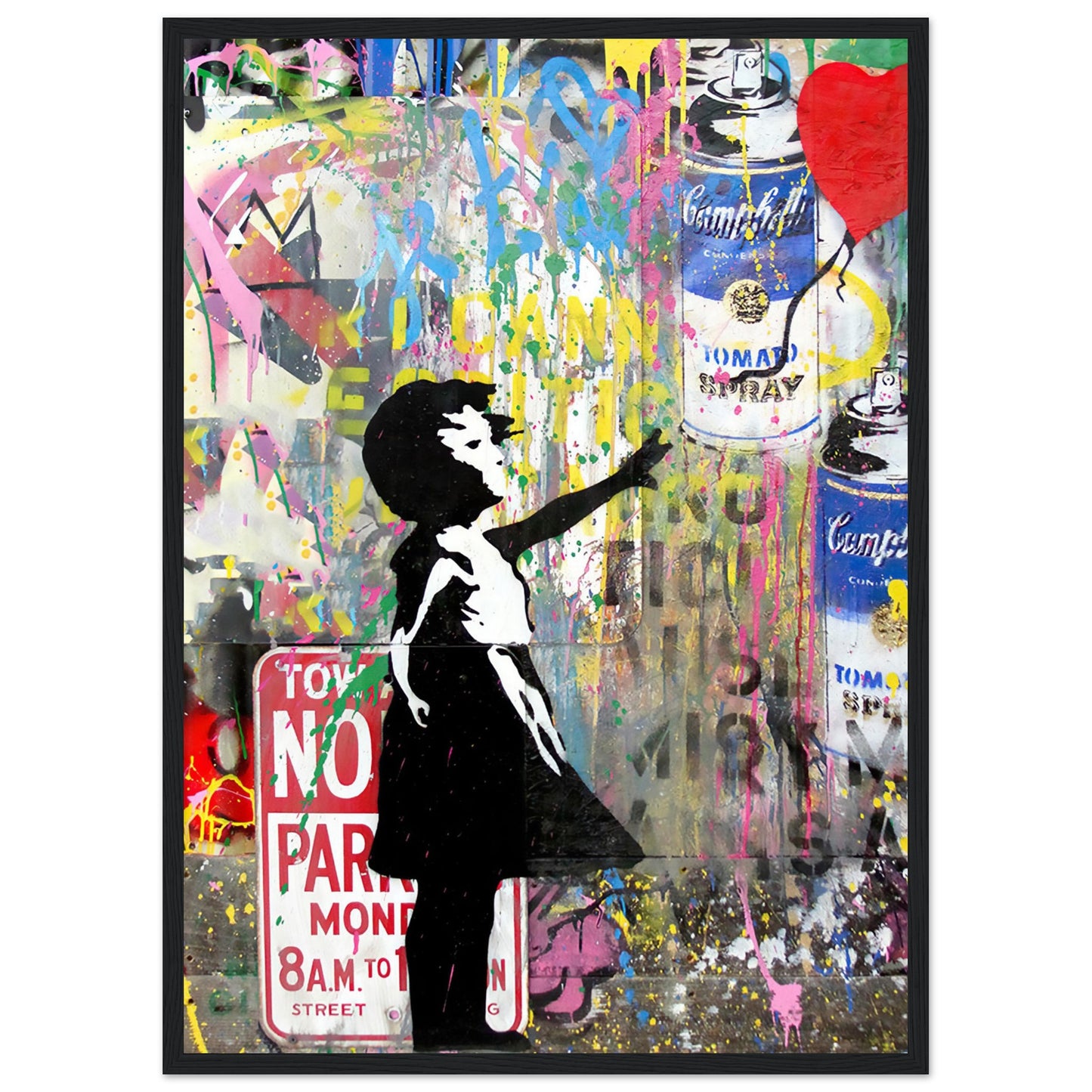 Girl with Balloon - Graffiti Art - Poster