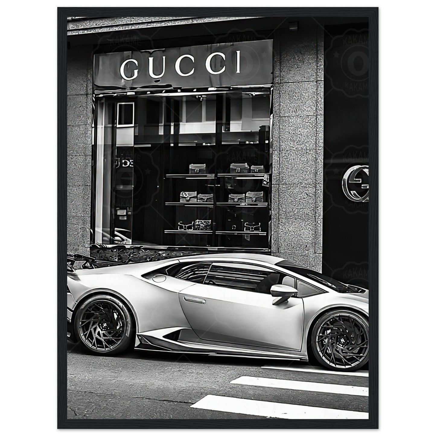 Lambo im Gucci Store – Retro-Kunst – Poster