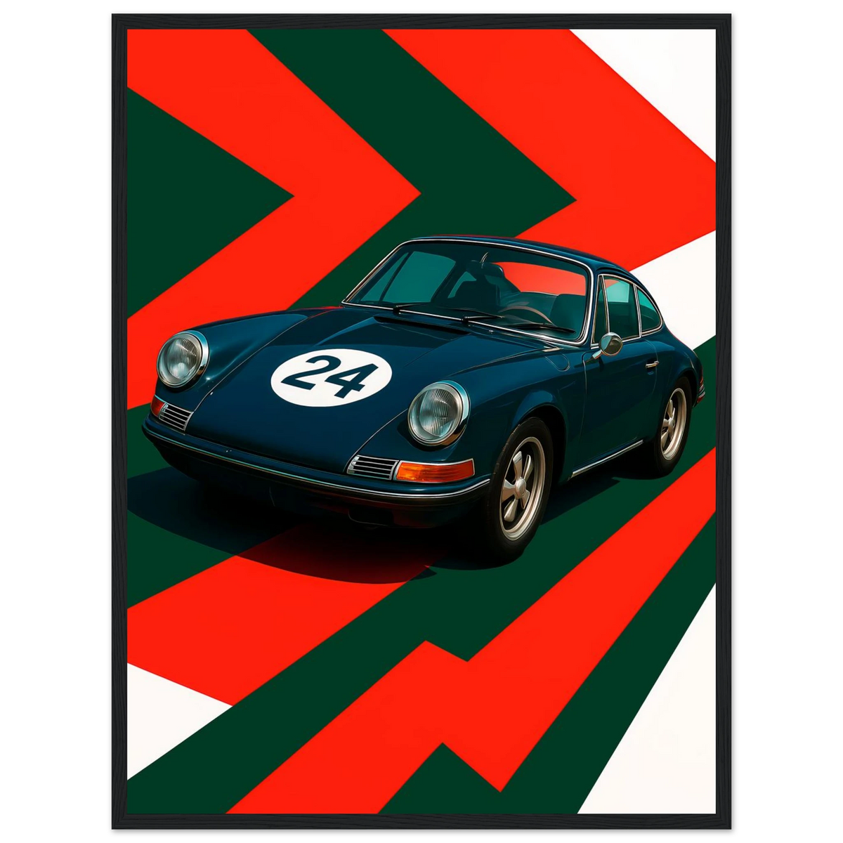 Midnight Racing Poster Porsche 911 Midnight Rally – Retro Raceline – Poster – Posters-4u