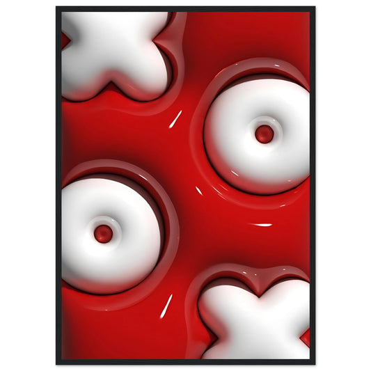 White on Red - 3D - Art