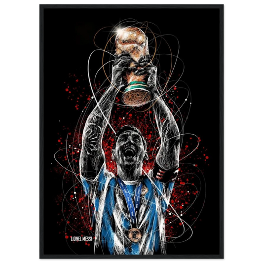 Lionel Messi World Cup Triumph – Football – Poster