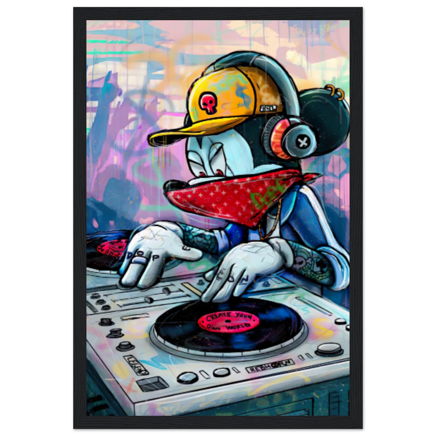 Minnie Mouse DJ - Graffiti Design