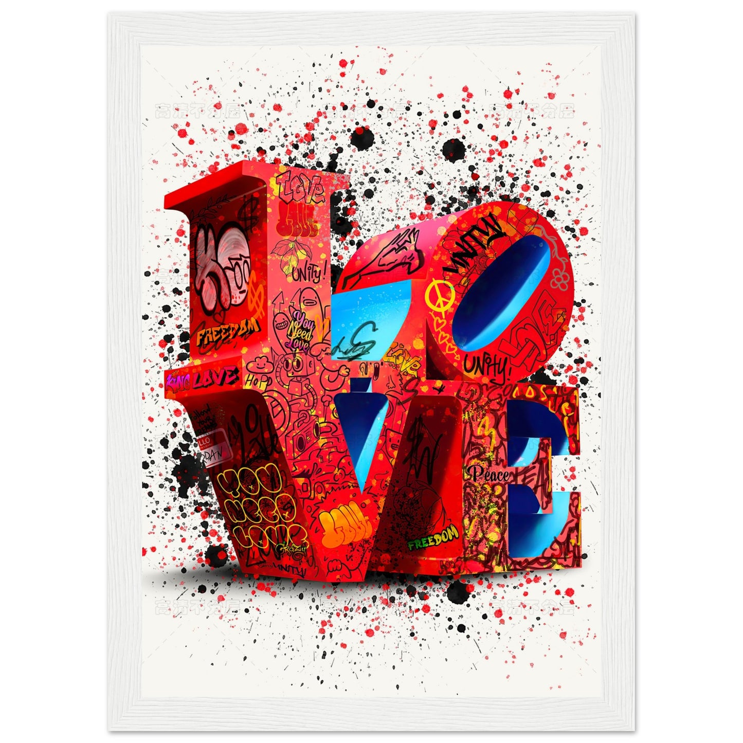 Liebe - Graffiti-Kunst - Poster 