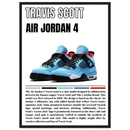Travis Scott - Jordan 4 - Poster
