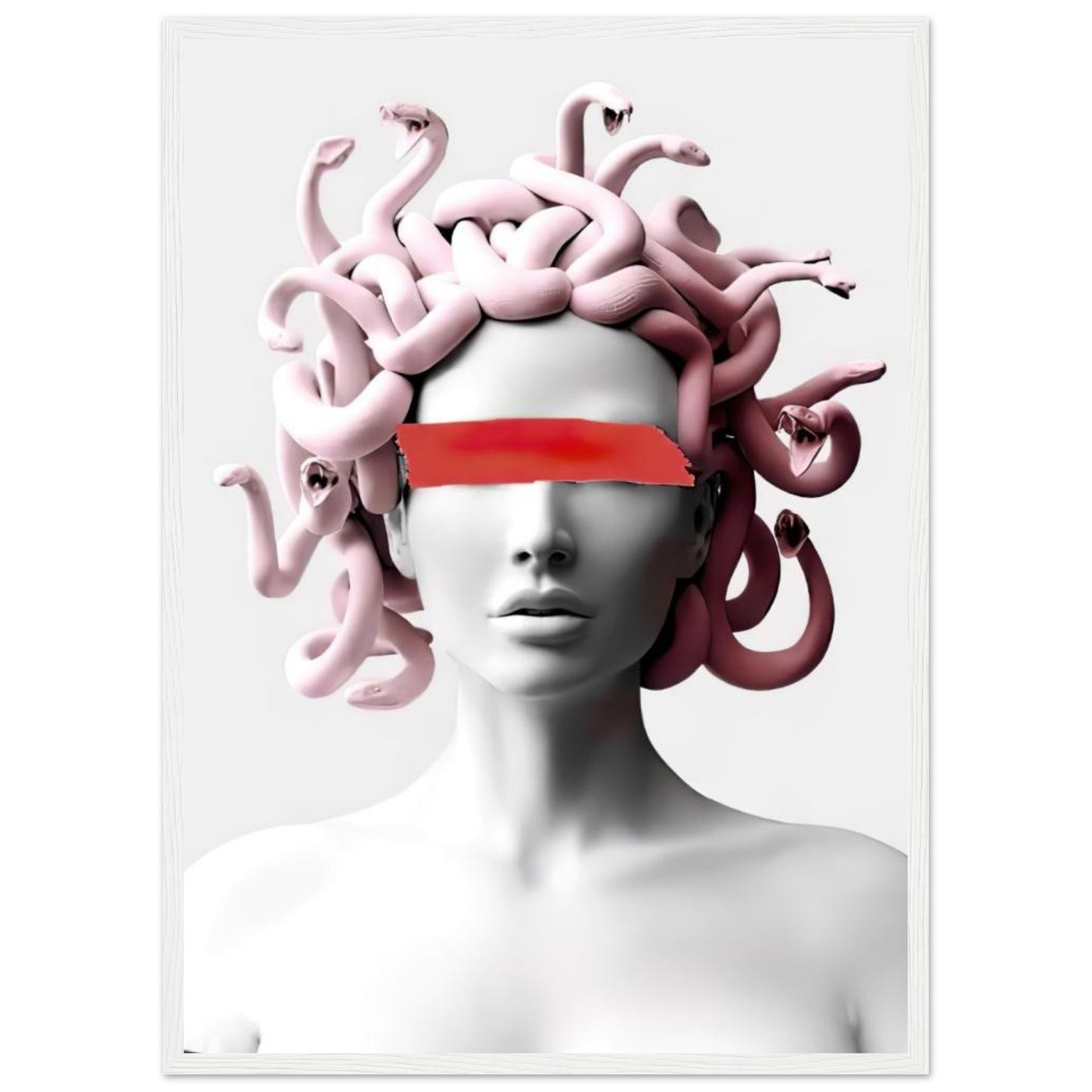 Medusa-Frau/ Mit rosa Haaren