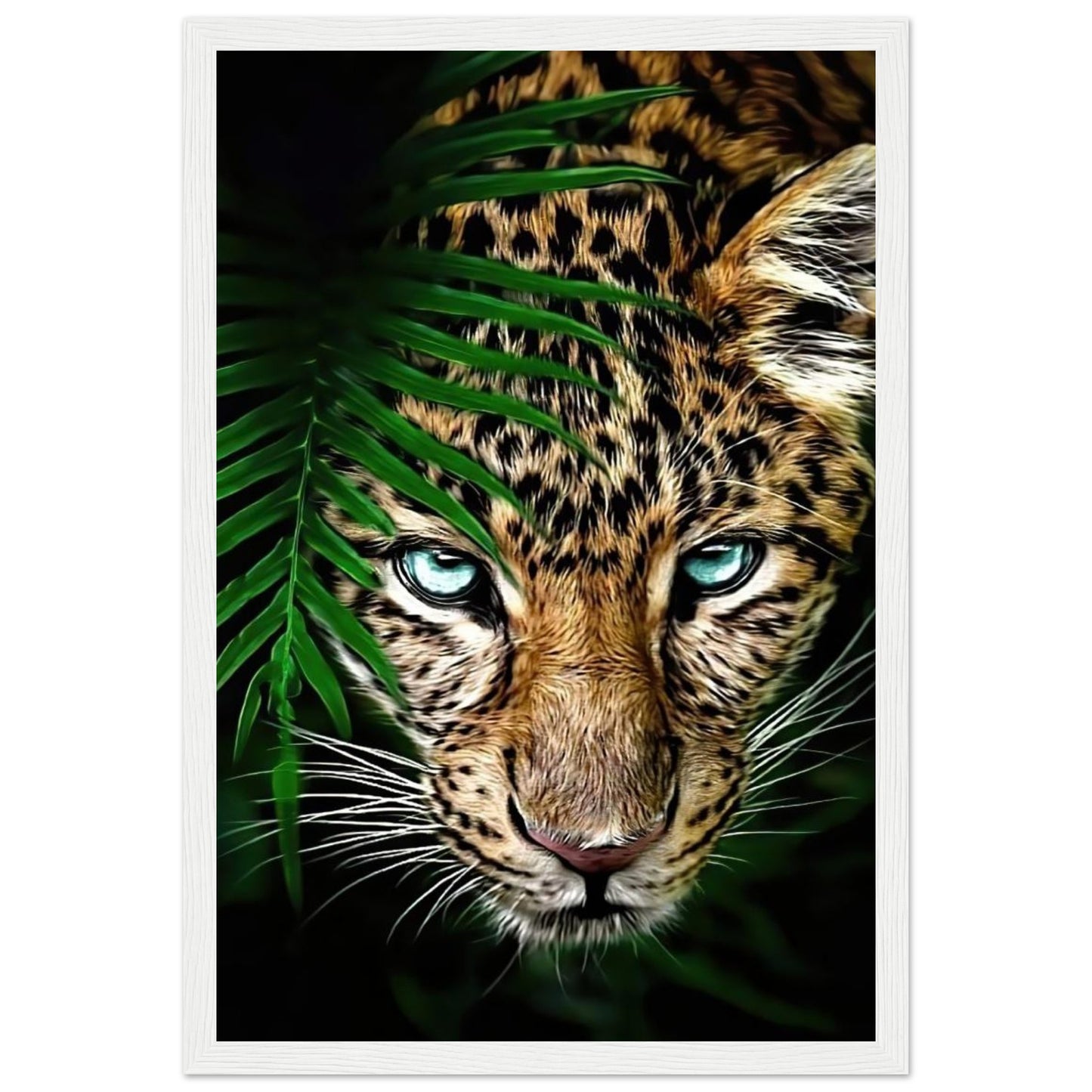 Leopard - Green Plant - Poster
