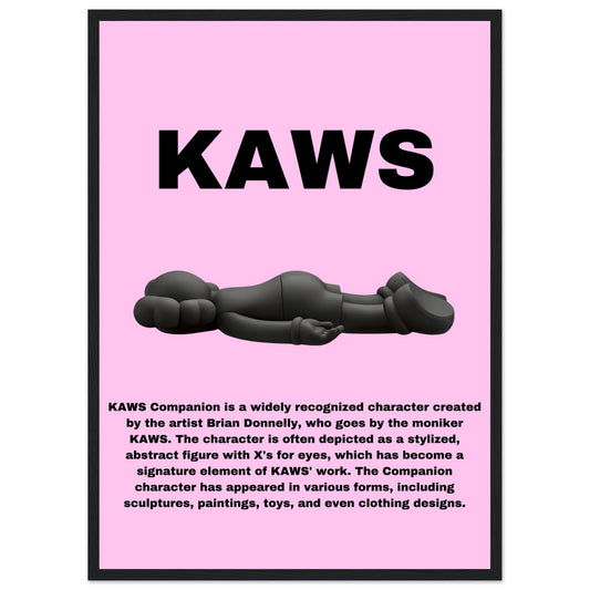 Pink Kaws - Death - Poster