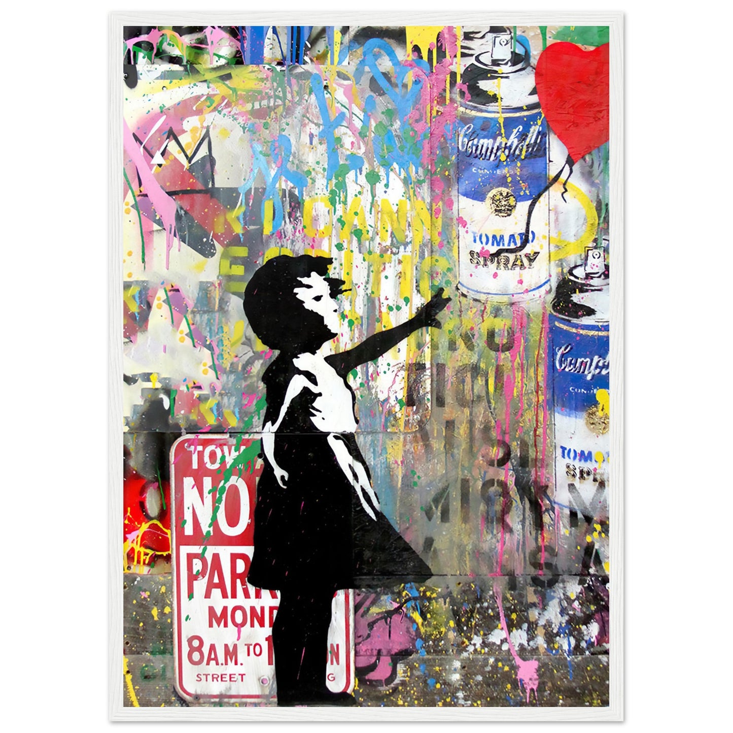 Girl with Balloon - Graffiti Art - Poster