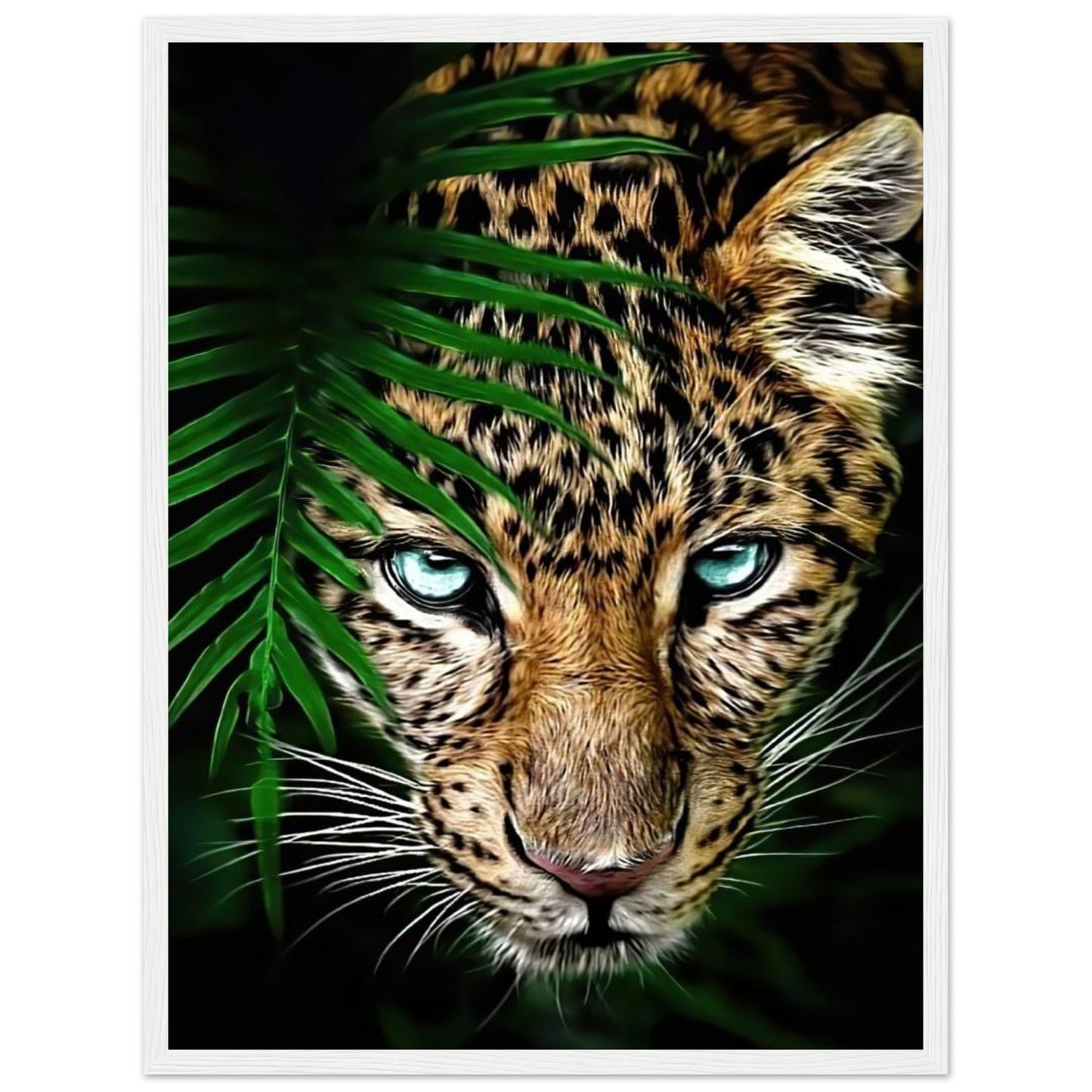 Leopard - Green Plant - Poster