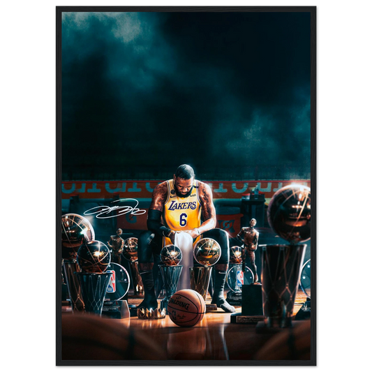 LeBron James Trophy Reflection – NBA – Poster