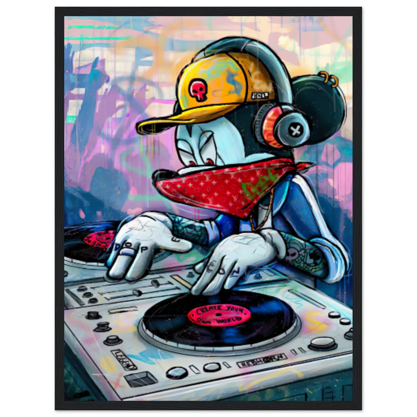 Minnie Mouse DJ - Graffiti Design