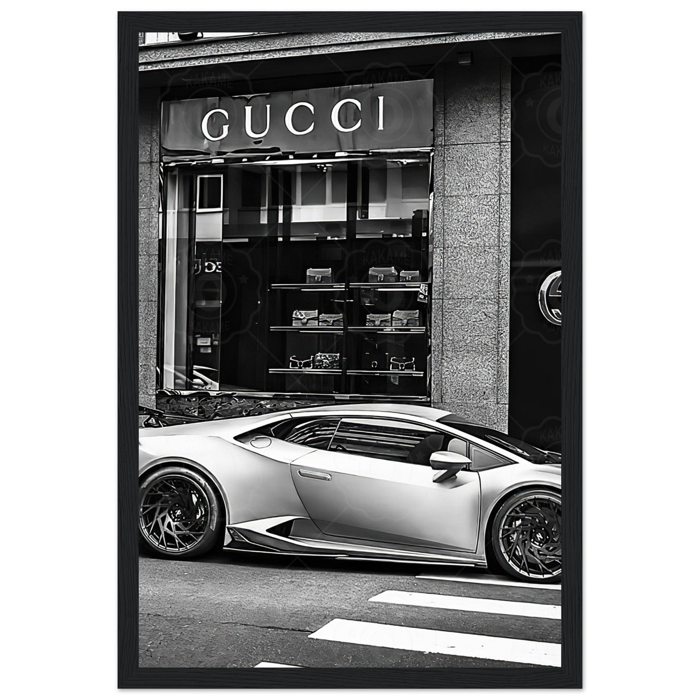 Lambo im Gucci Store – Retro-Kunst – Poster