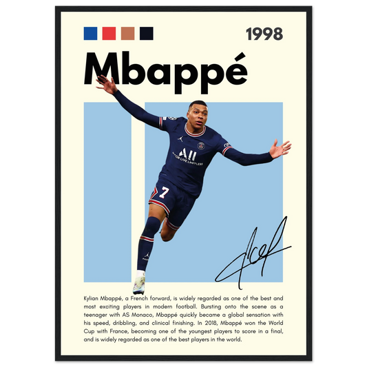 Kylian Mbappé – Football – Poster