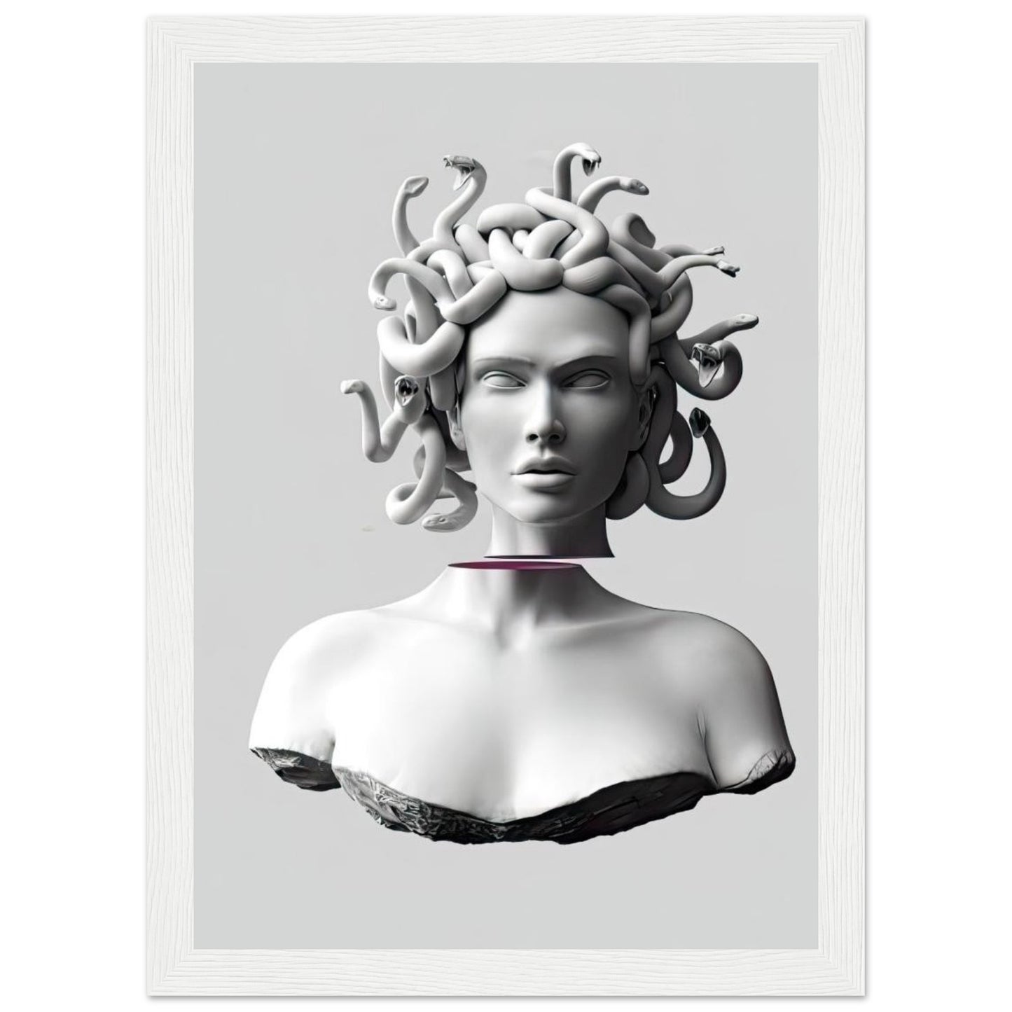 Medusa-Frau / Schwarz-Weiß