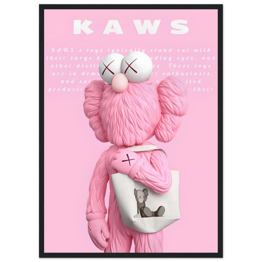 Pink Kaws - With Purse - Poster