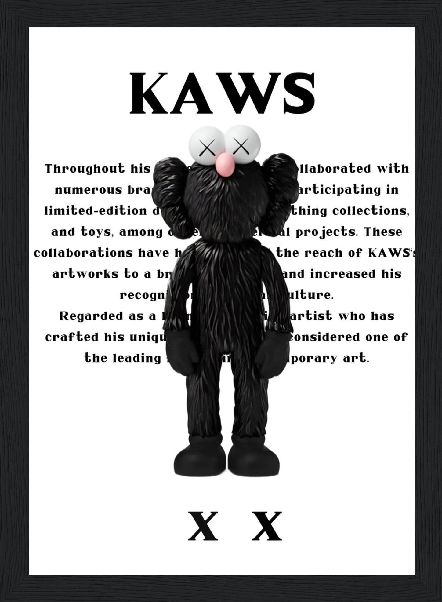 Black - Kaws - Poster – Posters-4u