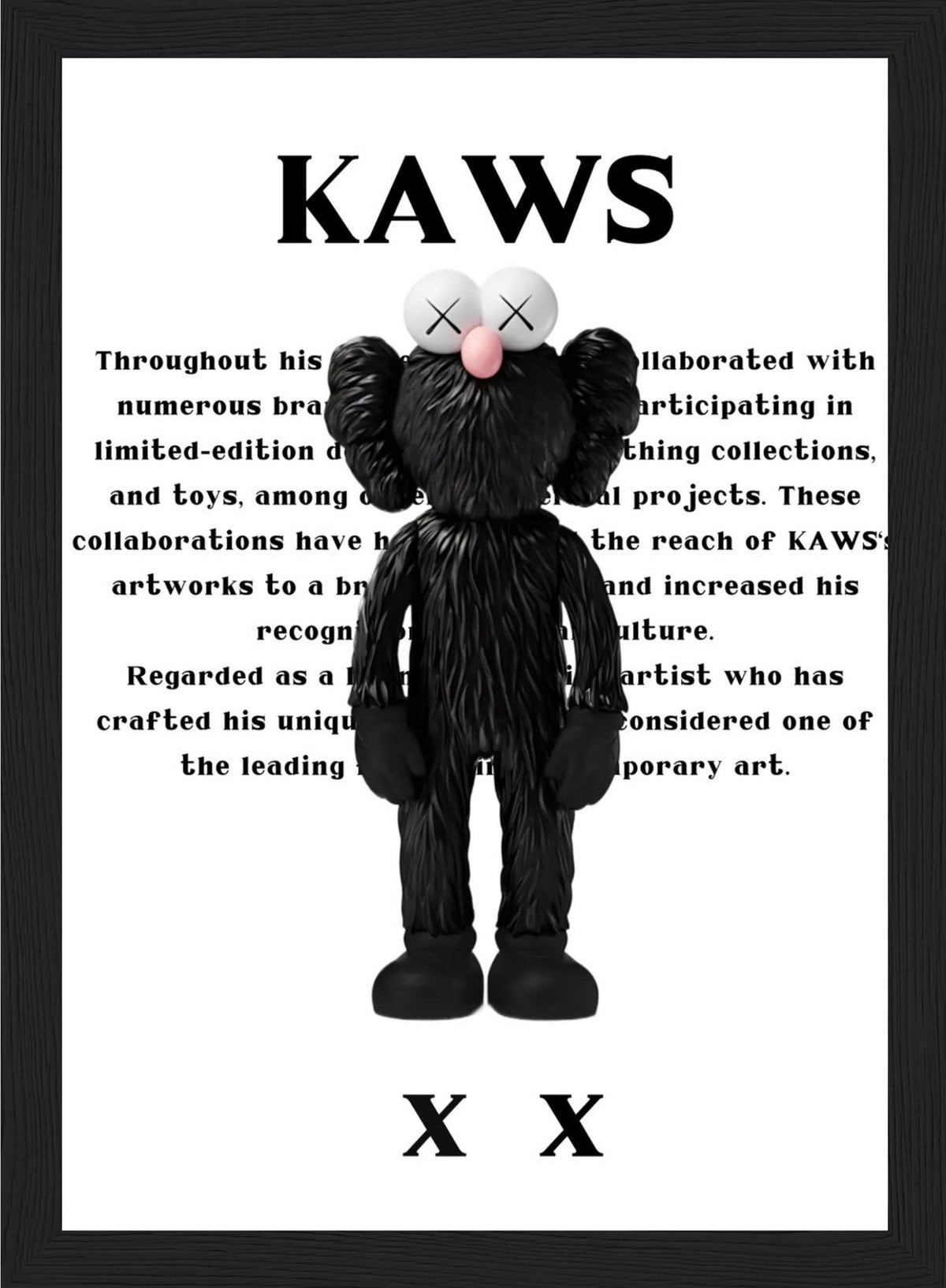 Black - Kaws - Poster