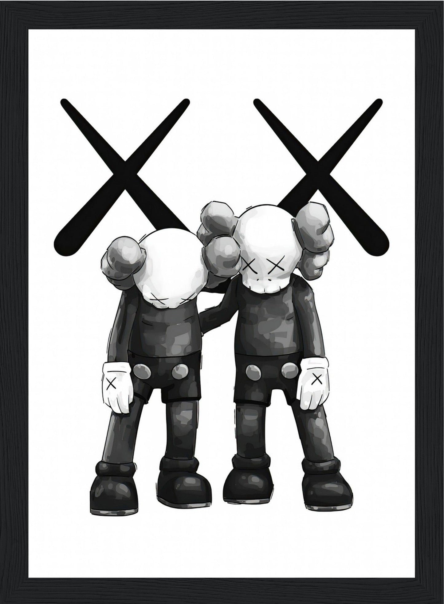 Black&White - Kaws - Poster