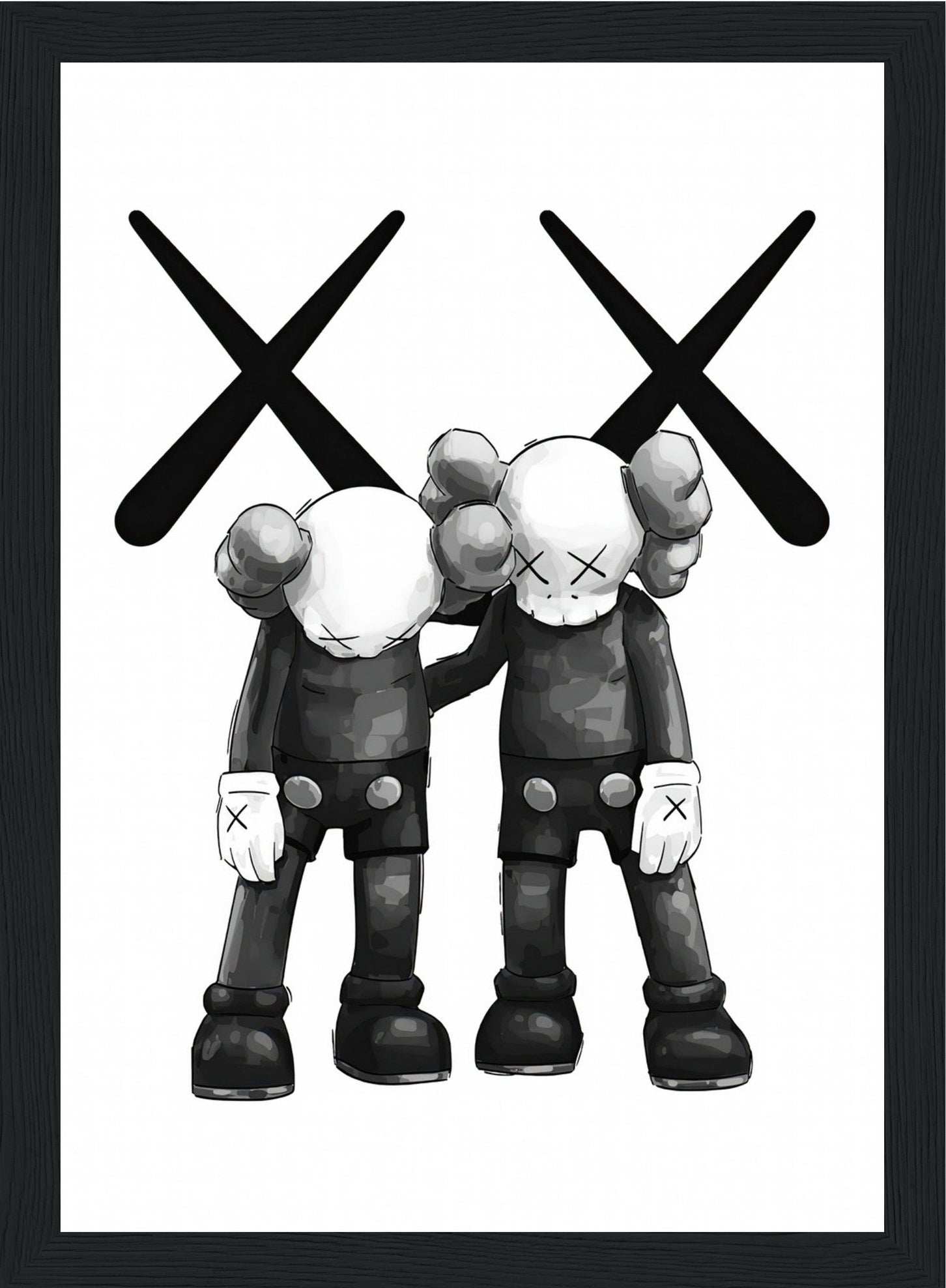 Black&White - Kaws - Poster