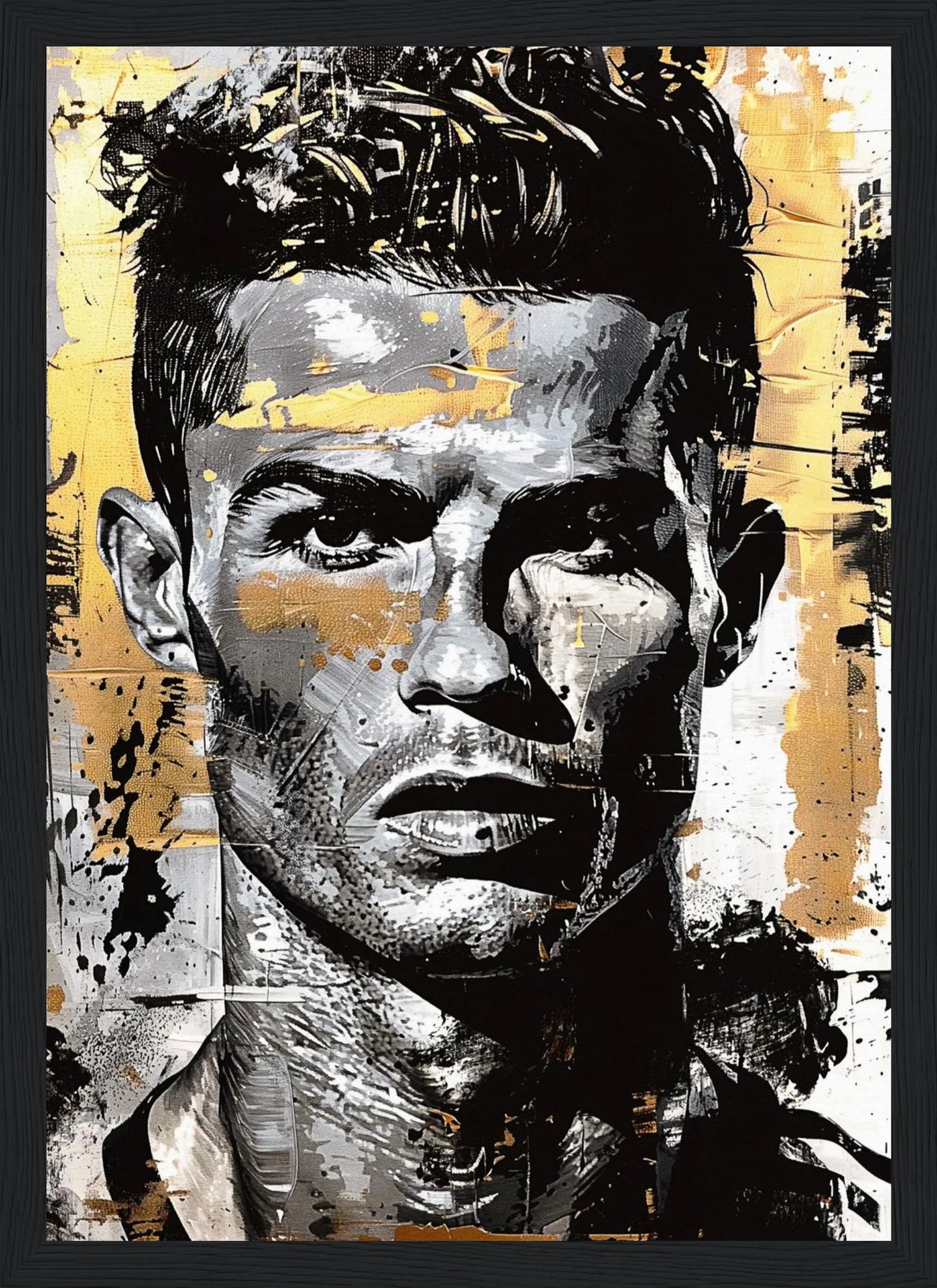 Cristiano Ronaldo Gold Portrait – Football – Poster