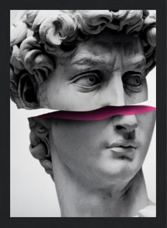 David from Michelangelo - Graffiti Art - Poster