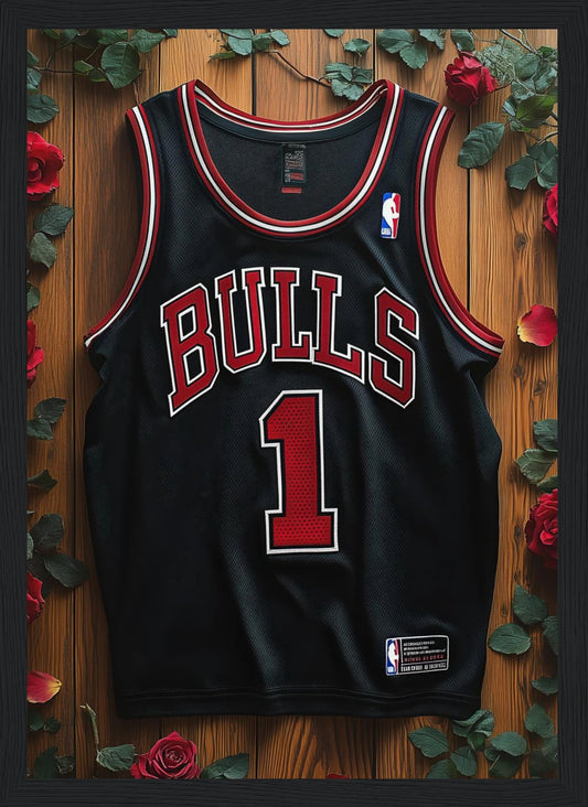 Derrick Rose 1 Floral Jersey – NBA – Poster
