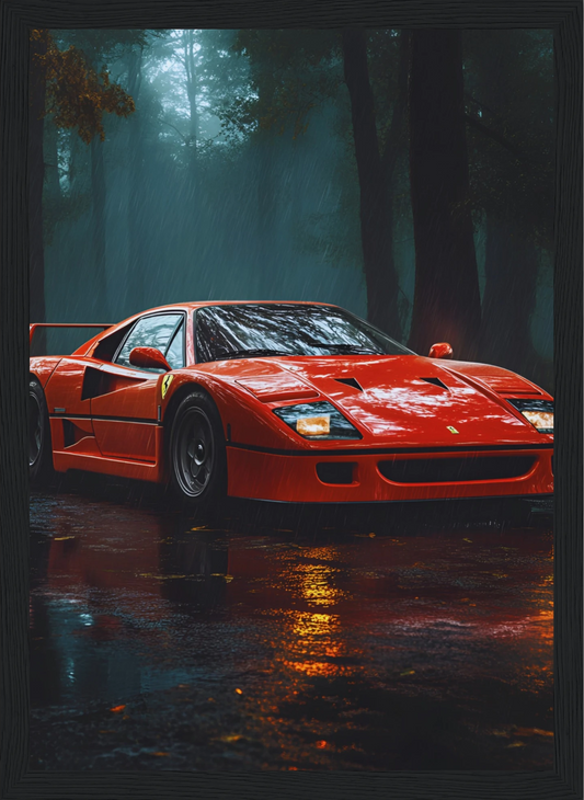 Ferrari F40 Forest Drive – Car – Poster