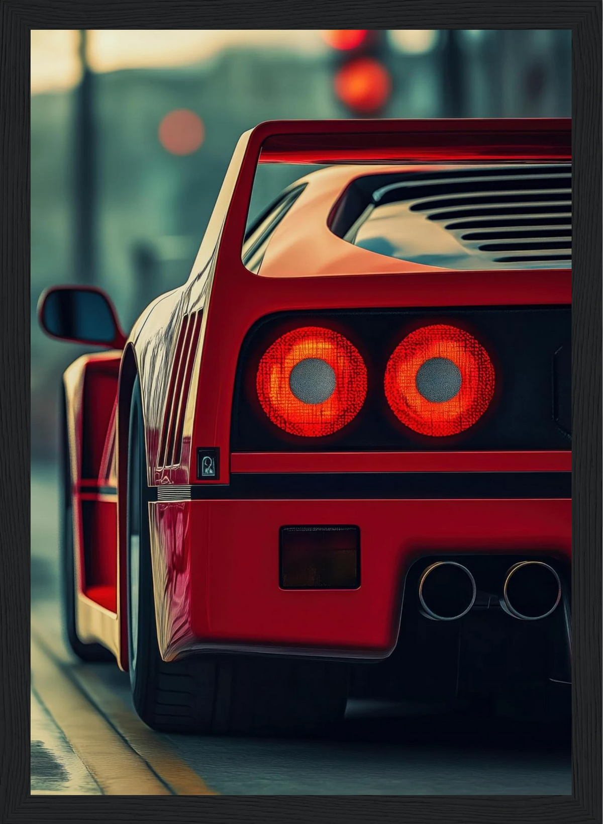 Ferrari F40 Rear View – Car – Poster