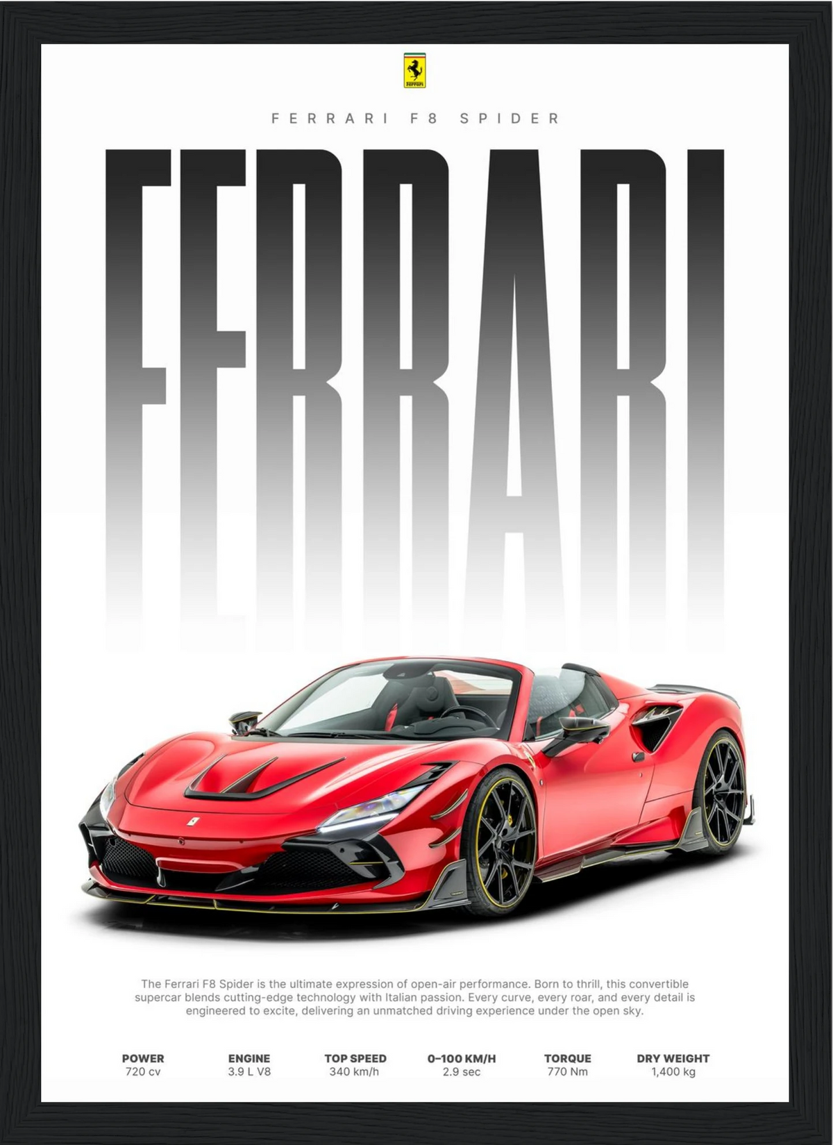 Ferrari F8 Spider – Cars – Poster