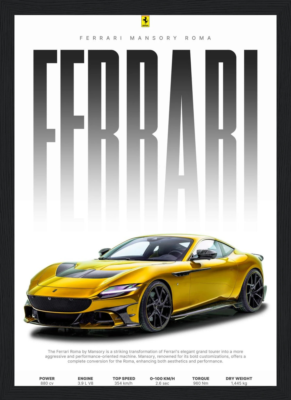 Ferrari Roma Gold Predator – Poster