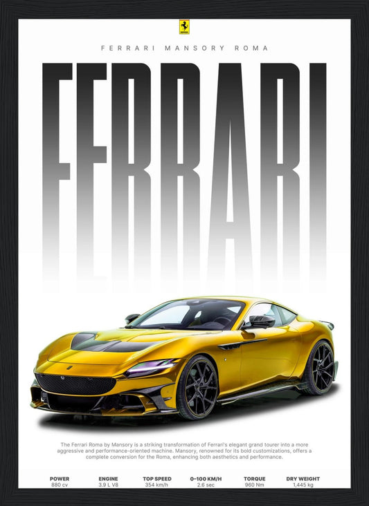 Ferrari Roma Gold Predator – Poster