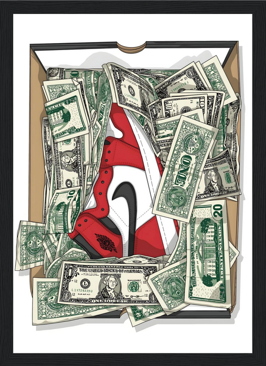 Jordan 1 Chicago Money Box – Sneaker – Poster
