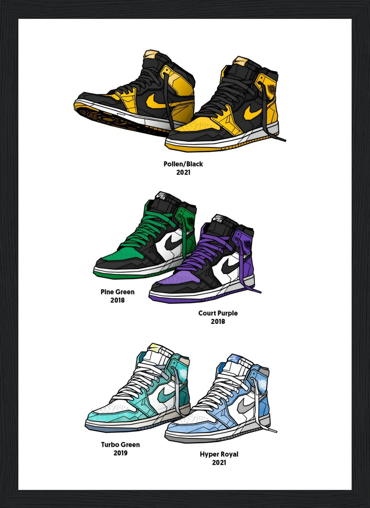 Jordan 1 Classic Colorways – Sneaker – Poster