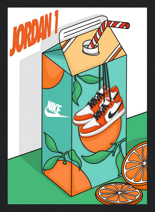 Jordan 1 Orange Juice – Sneaker – Poster