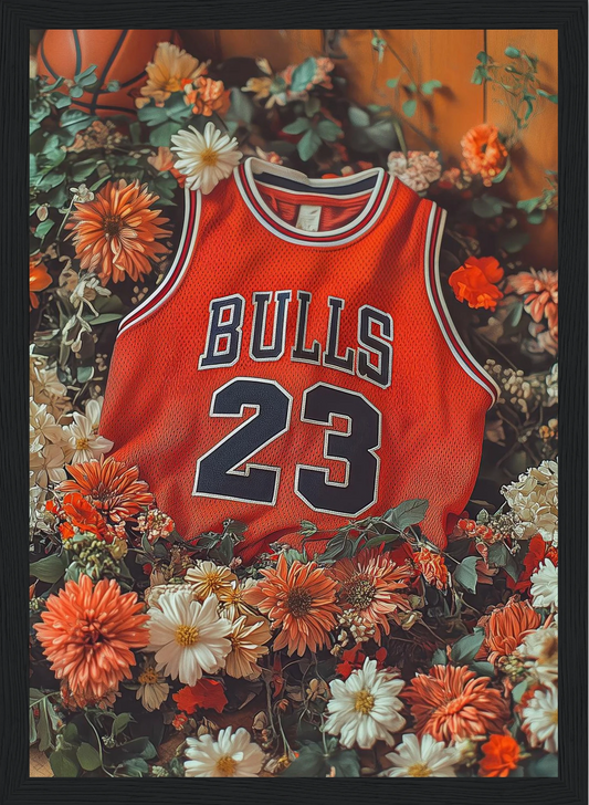 Jordan 23 Red Floral Jersey – NBA – Poster