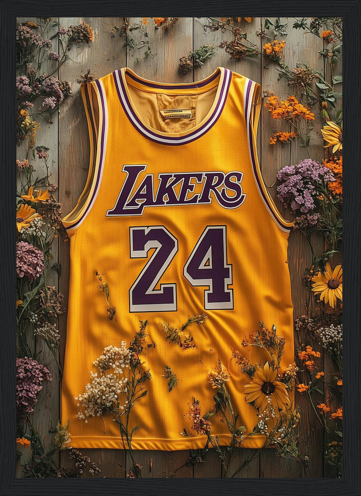 Kobe 24 Floral Jersey – NBA – Poster