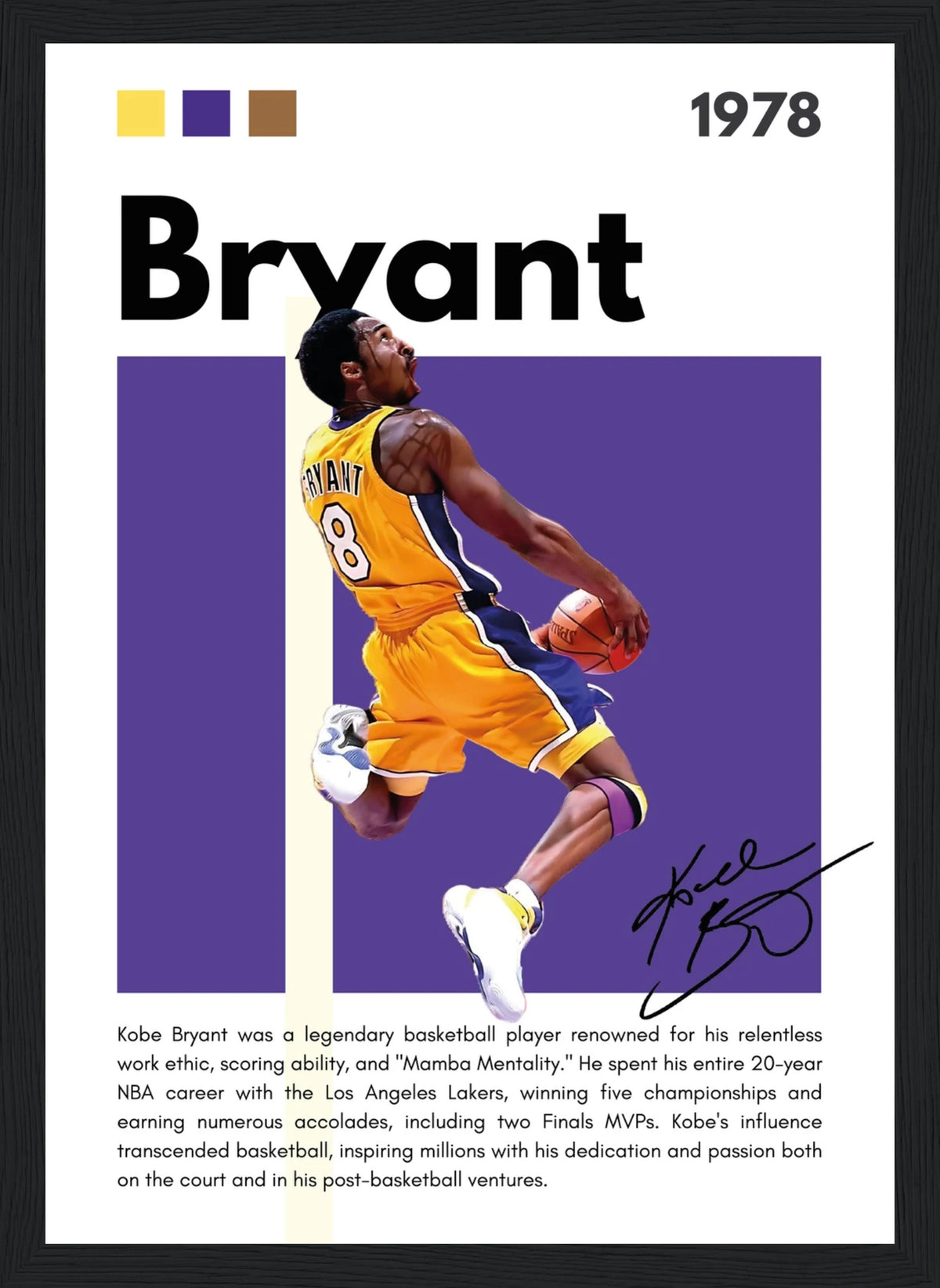 Kobe Bryant – NBA – Poster (Purple Edition)