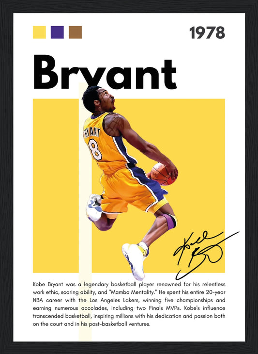 Kobe Bryant – NBA – Poster (Yellow Edition)