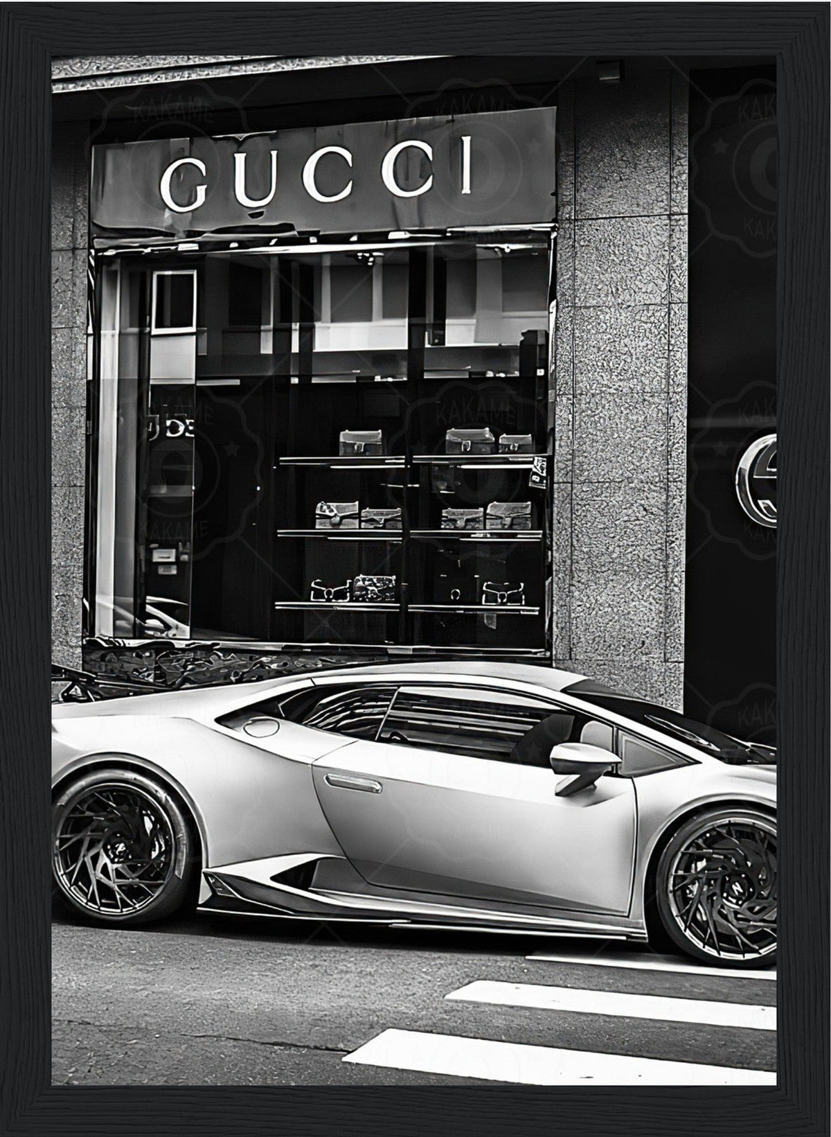 Lambo at Gucci Store - Retro Art - Poster