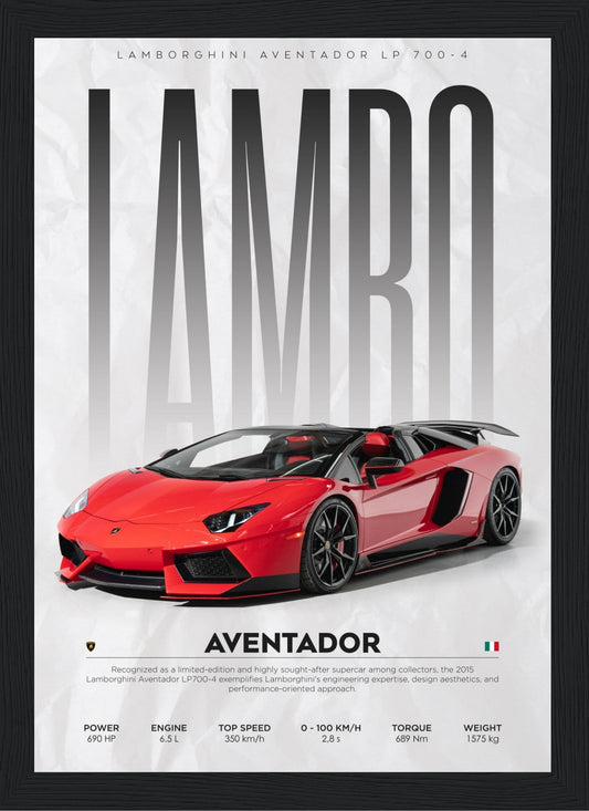 Lamborghini - Aventador - Poster