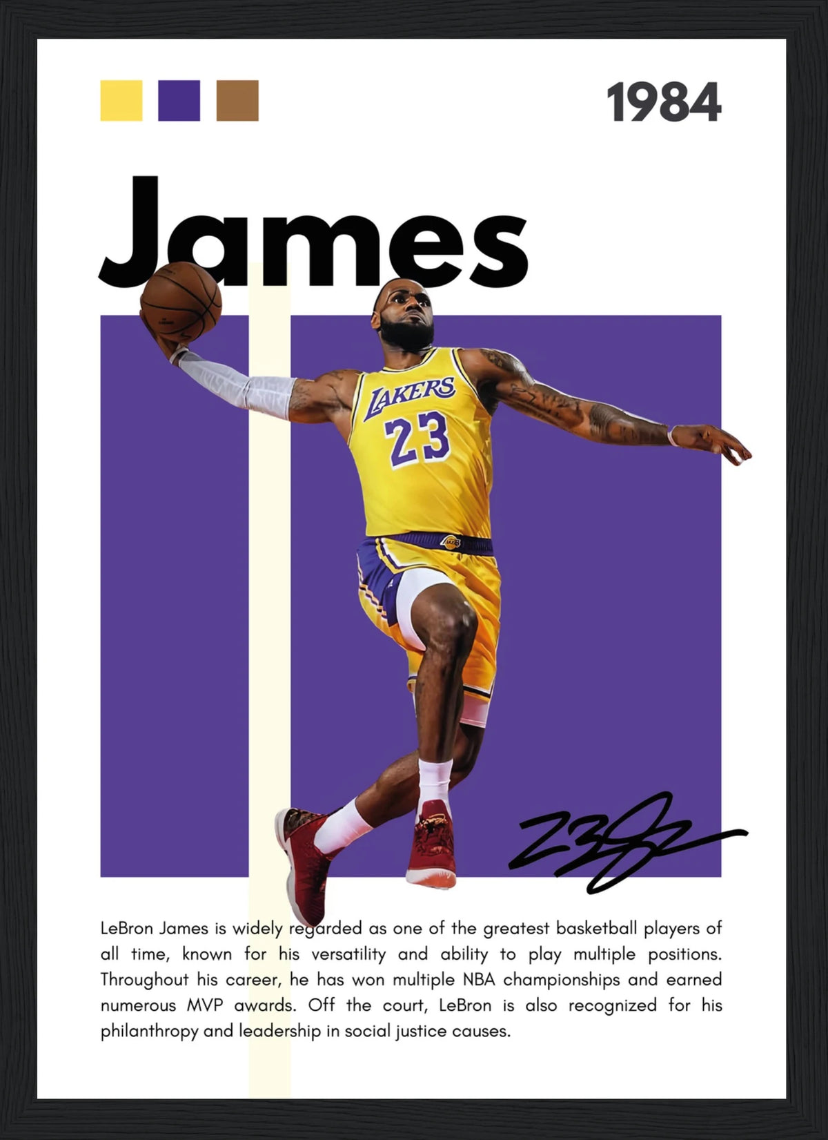 LeBron James – NBA – Poster (Purple Edition)