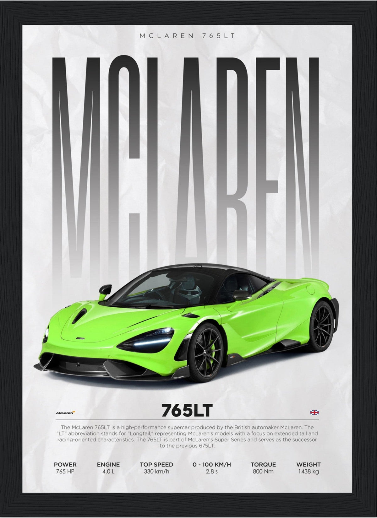 Mclaren - 765LT - Poster